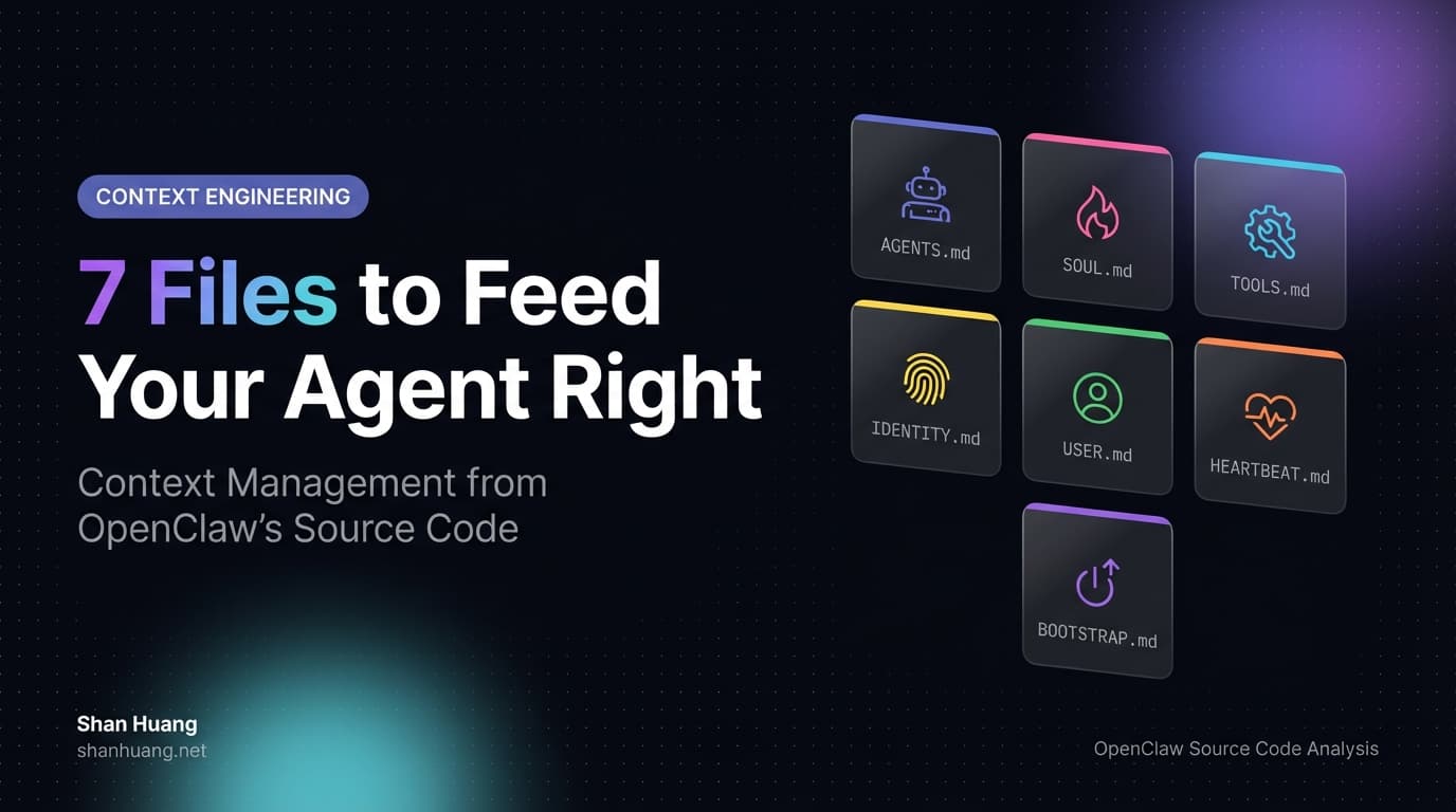 7 Files to Feed Your Agent Right: Context Management from OpenClaw's Source Code