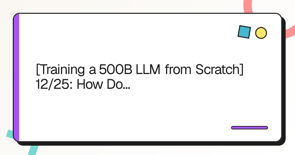 [Training a 500B LLM from Scratch] 12/25: How Do We Install the NICs ...